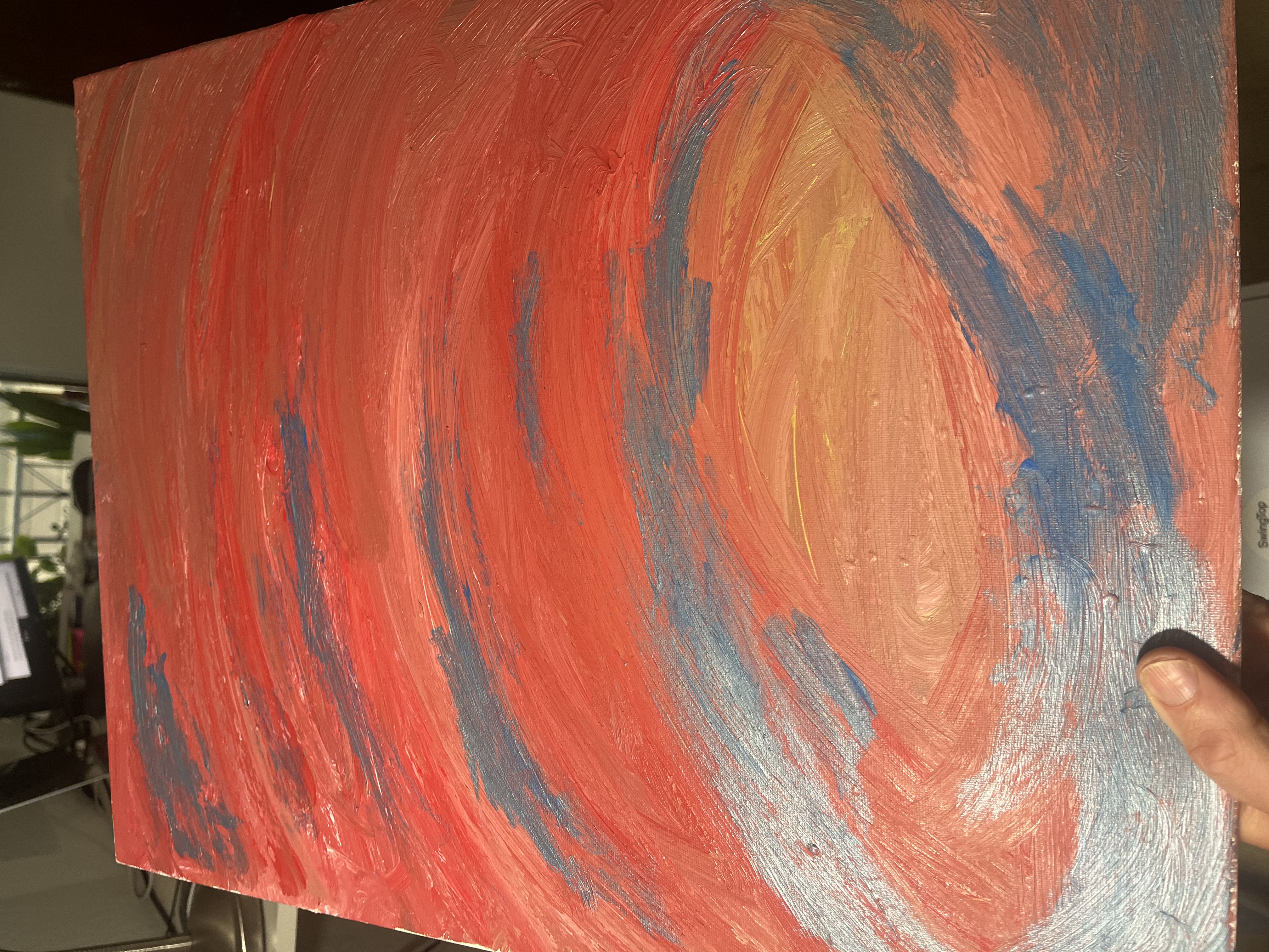 Abstract painting, I think it's oil, I lost this one