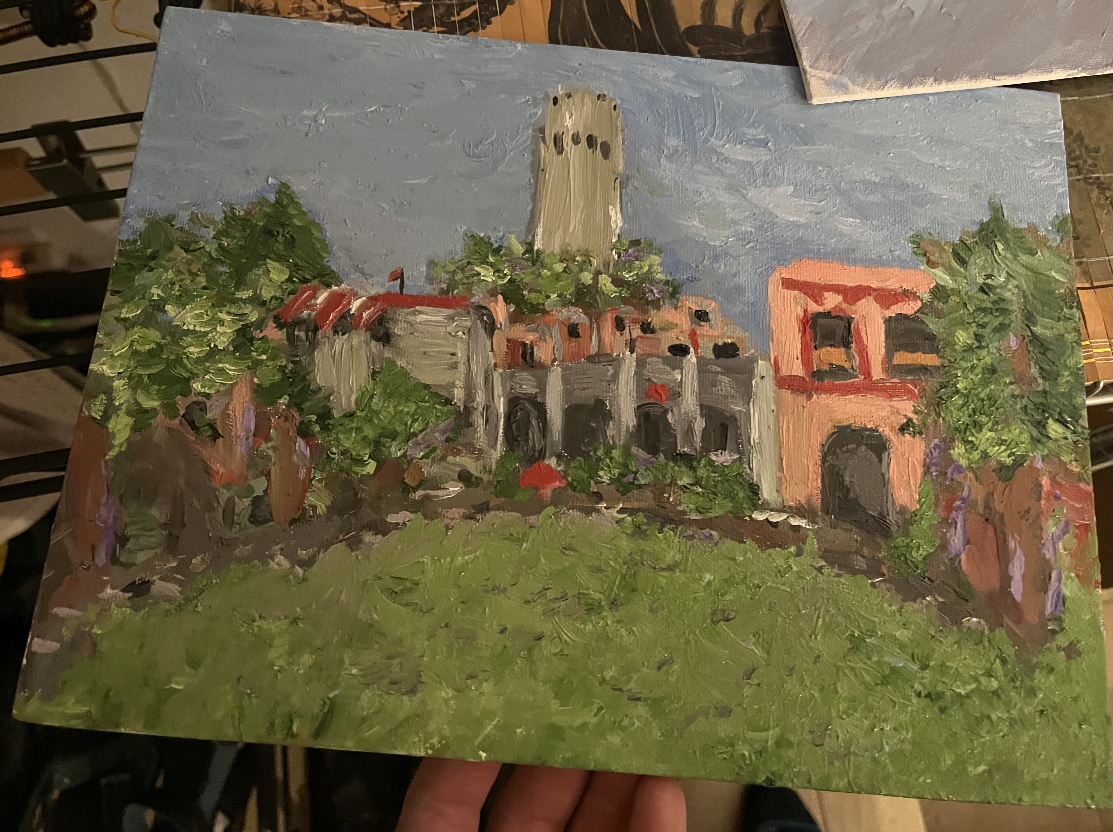 Oil painting of North Beach